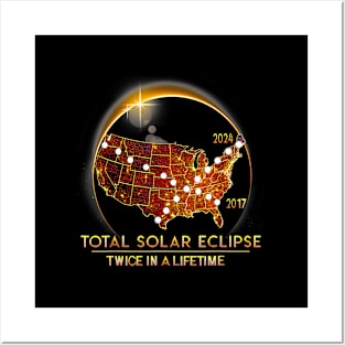 Twice In A Lifetime Solar Eclipse 2024 Total Eclipse Posters and Art